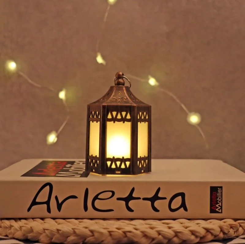 Wedding Home Decor Black Plastic Ramadan Moroccan Mini Votive Led Tea Light Mini Candle Lanterns Holder