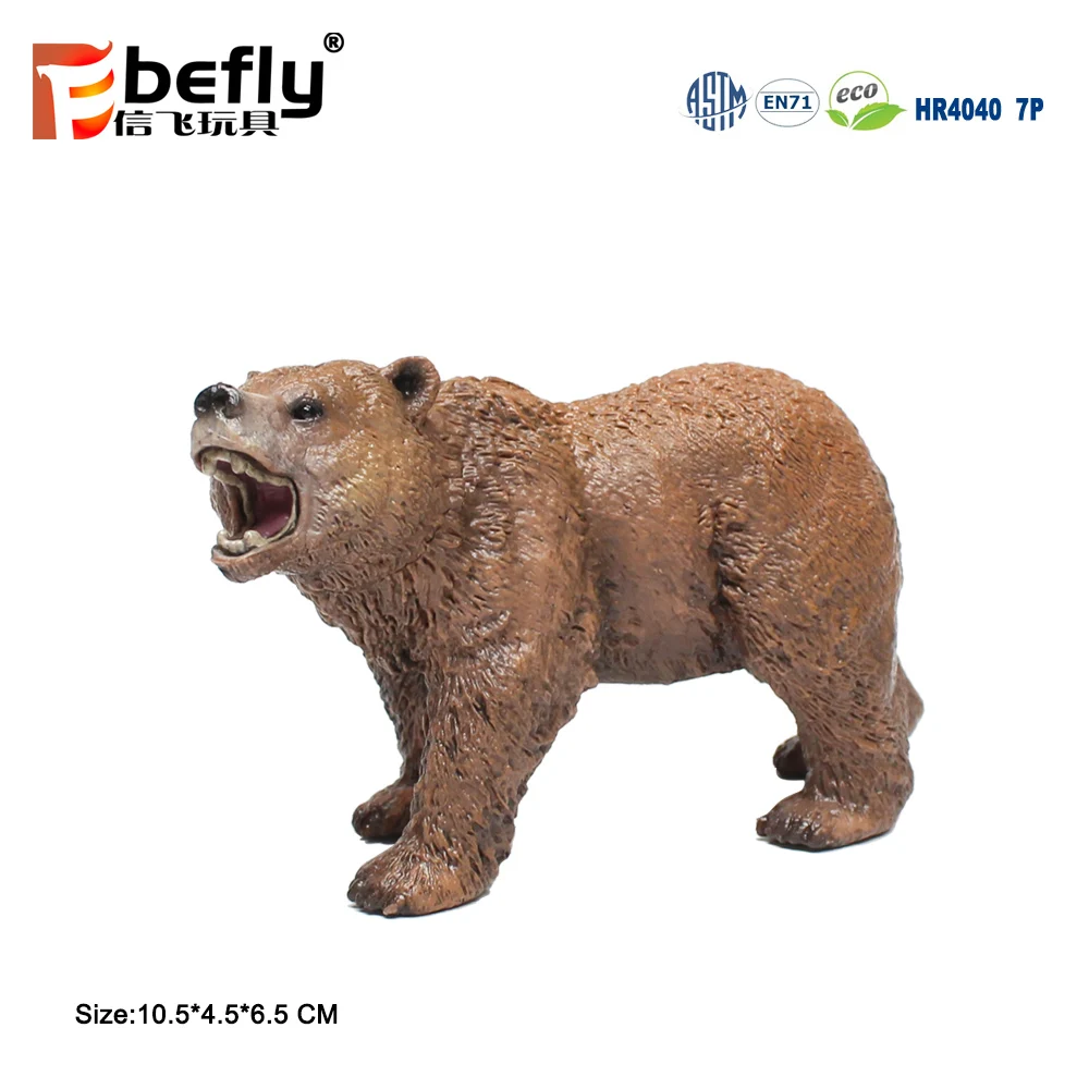 Jungle animal figurines toy plastic bear model