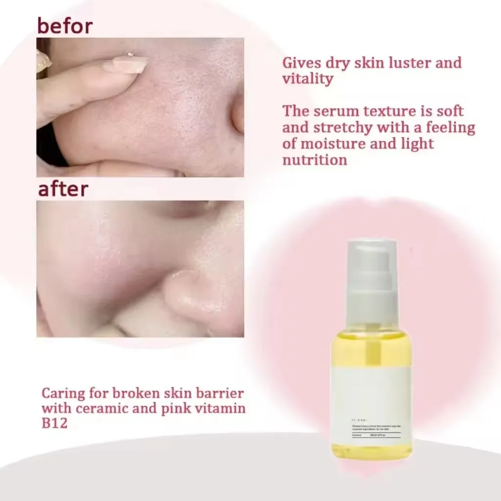 Wholesale soybean serum 50ml brightens skin, oily serum softens keratin and improves rough skin