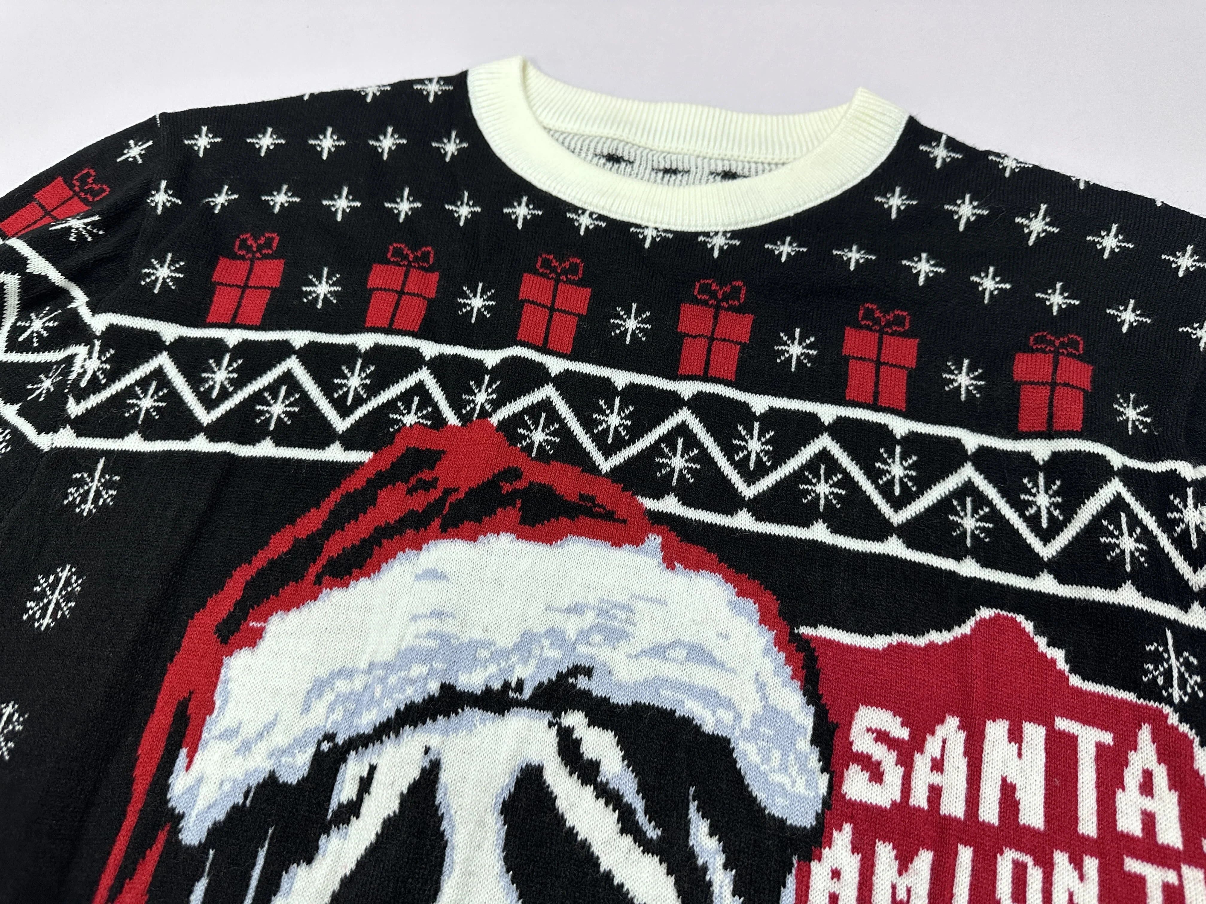 Custom OEM Skull Funny Holiday Party Knitted Pullover Jumpers Couple Knitted Xmas Unisex Ugly Christmas Sweaters