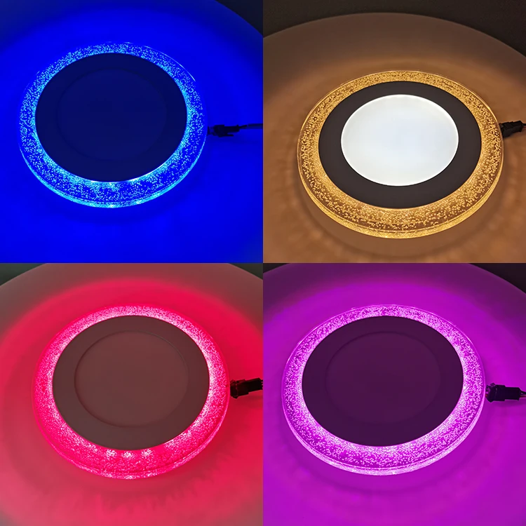 Low Price Indoor Home Mall Round Square Bubble Colorful 3w 4w 6w 12w 18w Smd Recessed RGB Led Panel Lamp