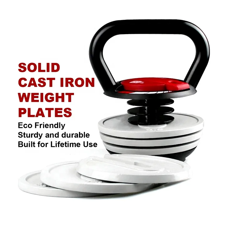 Home Gym Workout Strength Training  20LB Cast Iron Adjustable Kettlebell Weights Set