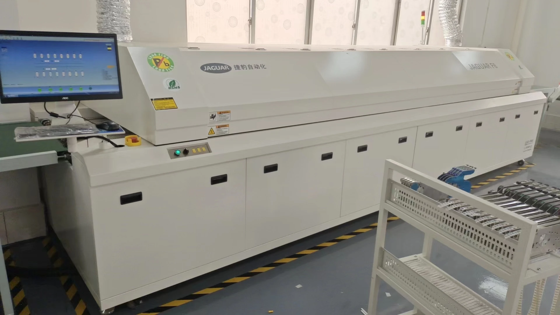 Factory direct sale  F8-1200 Large eight temperature zone lead-free hot air SMT reflow solder for SMT production line