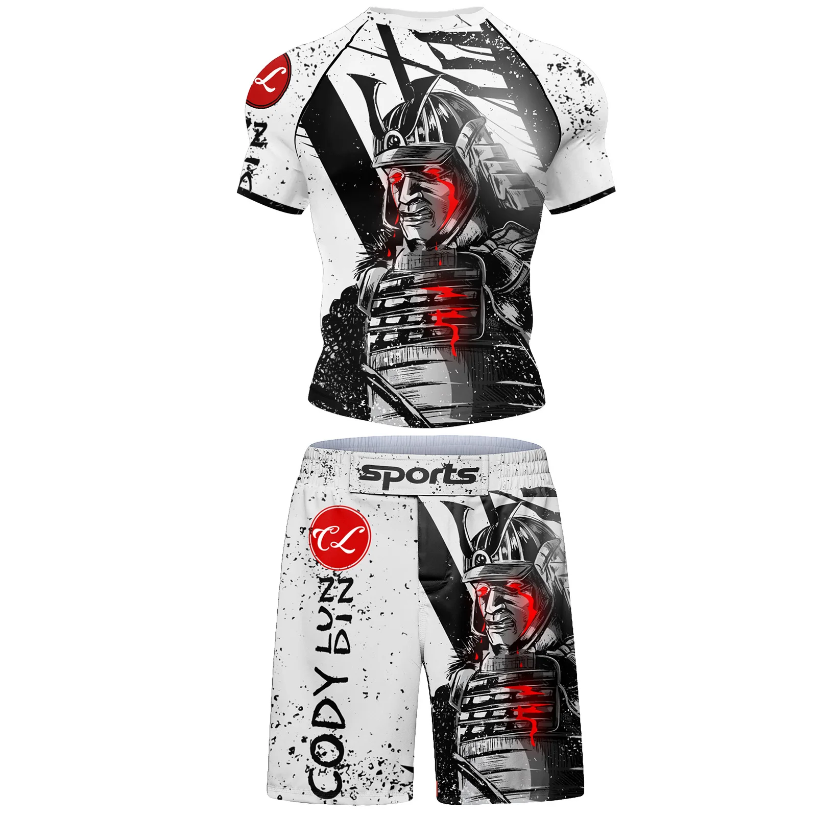 Good Quality Quick Dry T-Shirt Shorts Men 2Pcs/Set muay thai wrestling mma Bjj Boxing Rash Guard Sport Clothing Boxing Suit