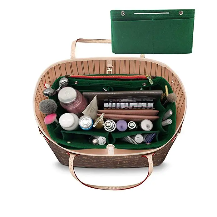 Felt Insert Bag Organizer , Multi Pocket Bag in Bag Organizer for For Handbag Purse Tote Shaper