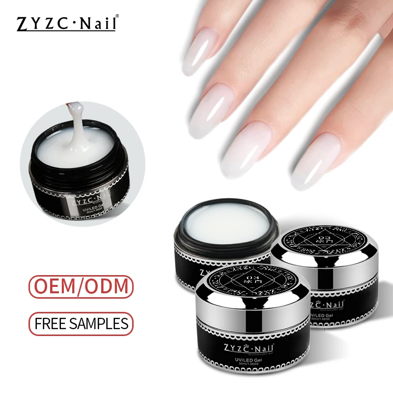 ZYZC OEM Nail Gel Extension clear abs acrylic extension cover soft gel