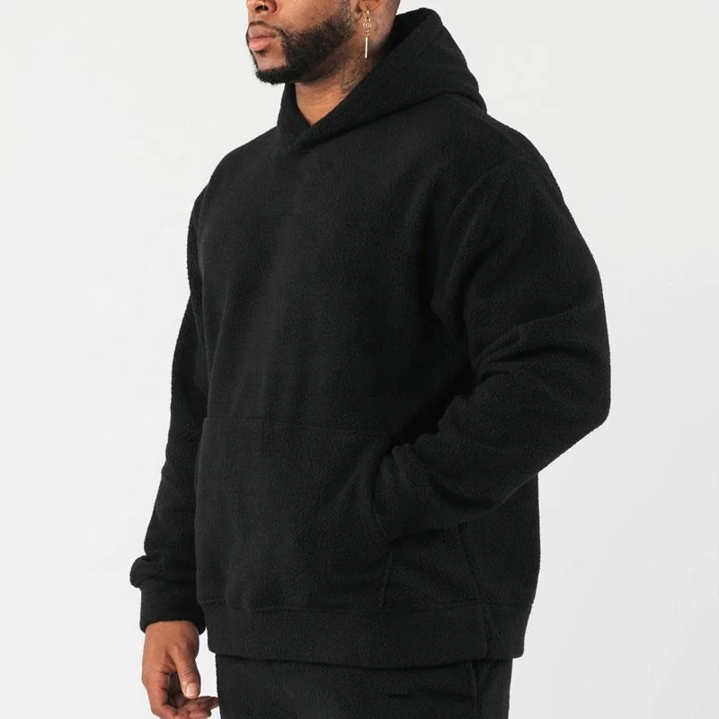 Custom Fleece Hoodies With Your Logo Letter Embroidery 1/4 Zip Fuzzy Hoodies Winter Heavy Weight Fluffy Sherpa Hoodies