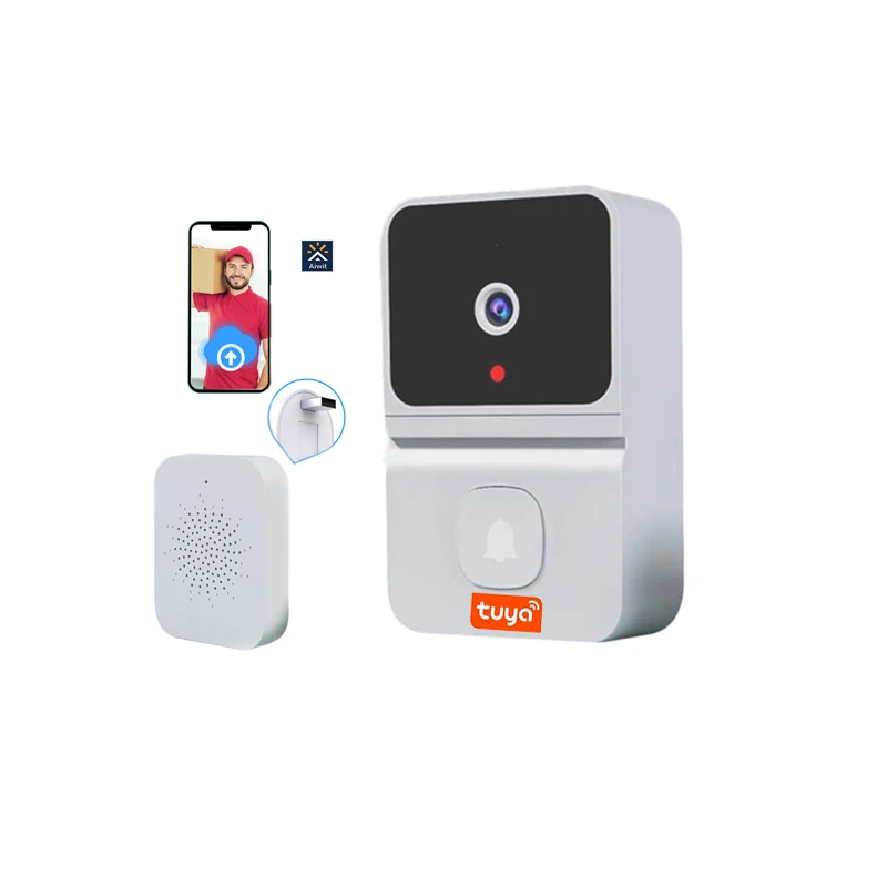 Hot Top Seller Night Vision Wholesale mini Tuya Smart Wifi AI Doorbells Wireless Ring Door Bell Camera Video Doorbell camera