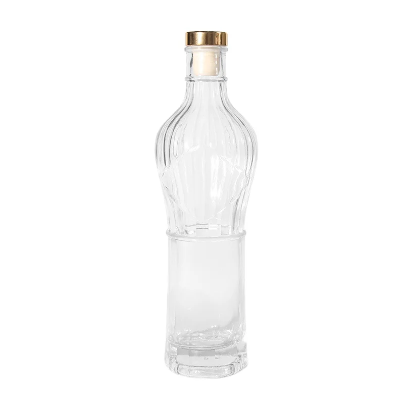 Wholesale Price Factory Direct Big Capacity Glass Spirits Bottle for Wine Gin Vodka Rum with Custom Packaging