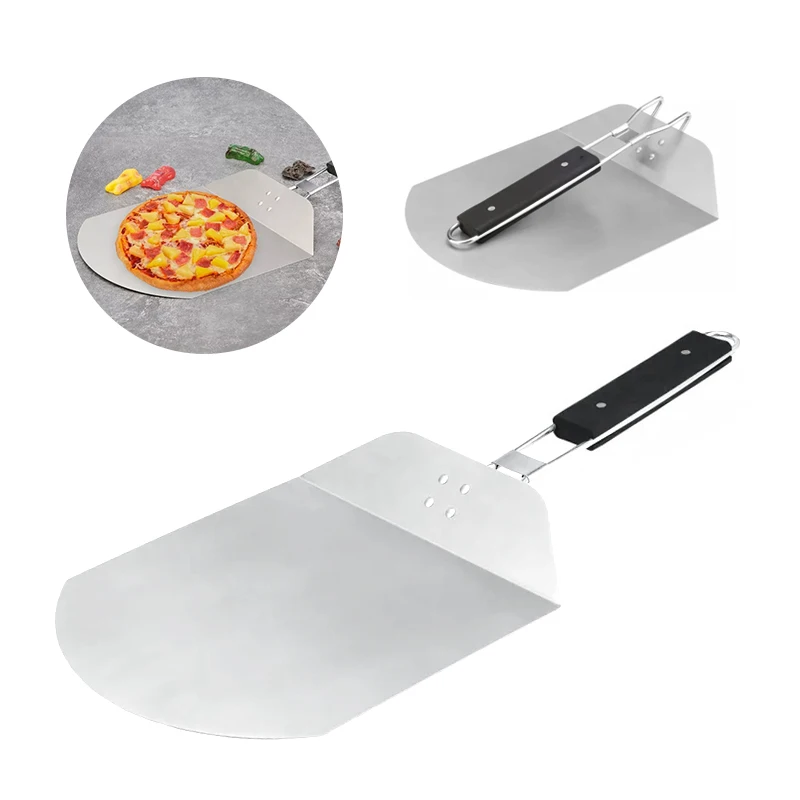 Amazon Hot Sell 10 Inch Stainless Steel Chef pizza spatula For Pizza Baking Tool With TPR Handle