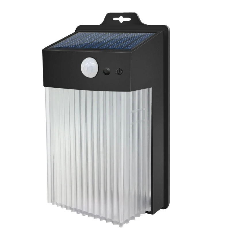 Manufacturer Wholesale Ip65 Waterproof Rechargeable Battery Solar Motion Sensor Gate Corner Light Wall Light Outdoor Restaurant