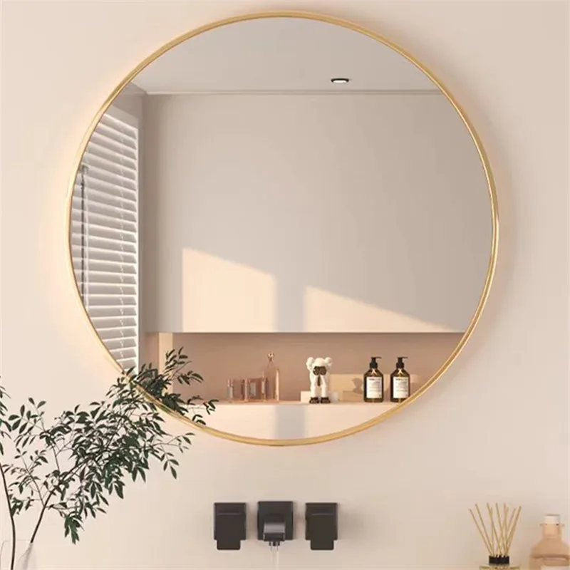 Wall 40cm 50cm 60cm Small Matte Frame Mirror Hallway Bedroom Decor Round wall Mirror for Living Room