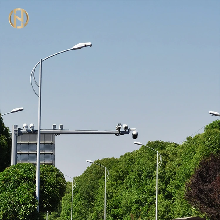 High Quality Galvanized 10m 12m Folding Street Lighting Pole