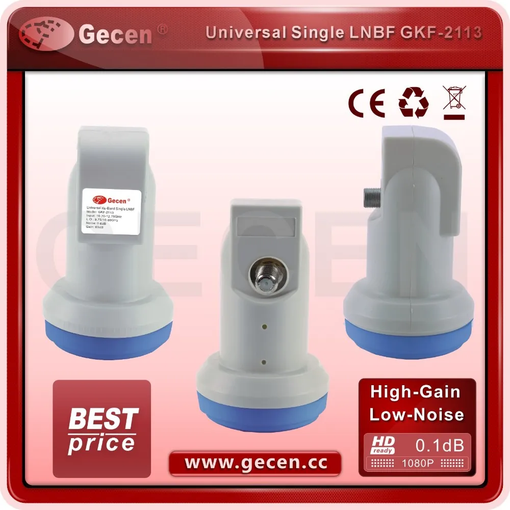 GECEN dvb s2  lnb hd universal single lnb ku band GKF-2113