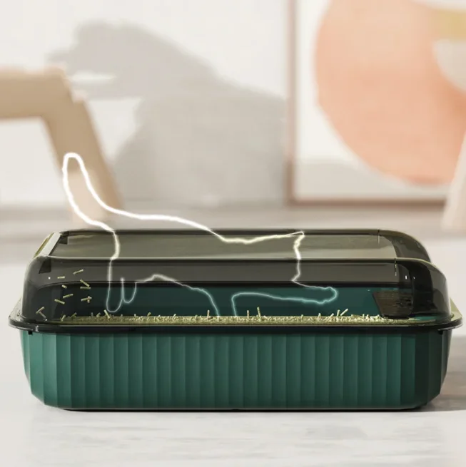 2024 New Cat Litter Box Light Luxury Style Large Litter Box Anti-Splash Cat Toilet