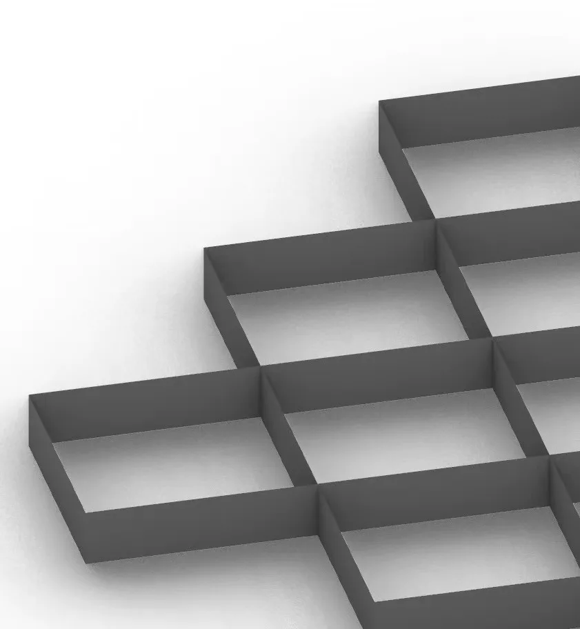 Hot selling 6cm high geocells for embankment--PP Materials