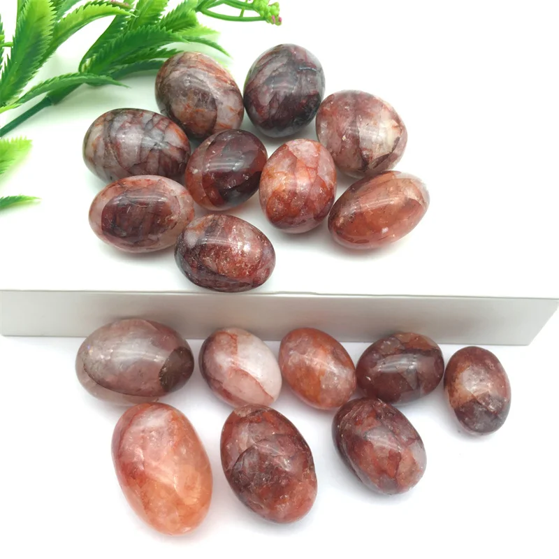 Wholesale Natural crystal tumbled red fire quartz Gravel stone red fire quartz tumble for home decoration