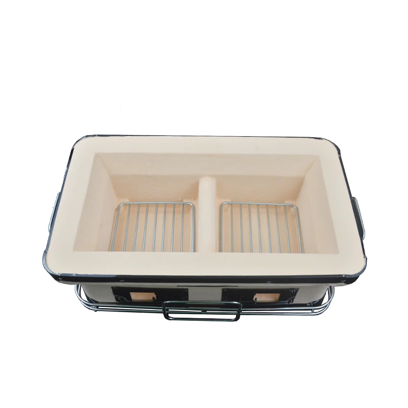 Portable small table top Japanese yakitori ceramic stainless steel mini round bbq grill