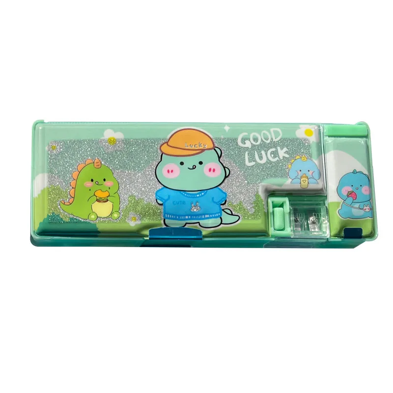 Multifunctional School-Grade PU Pencil Case for Kids Shockproof EVA PVC with Metal Writing Zipper Closure
