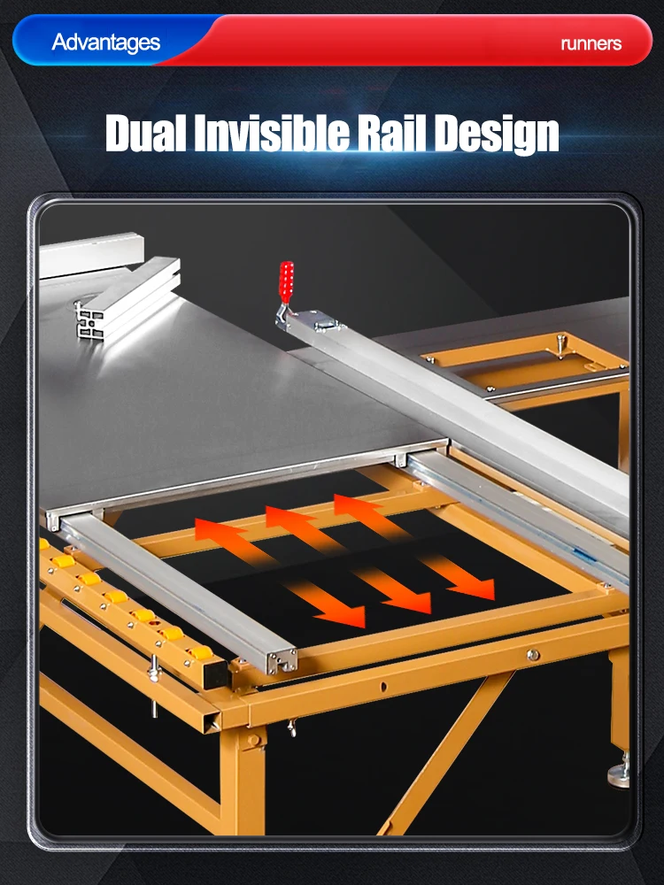 Precision Sliding Table Saw Multi-function Panel Saw Woodworking Special Workbench Dust-free Cutting Saw Folding Saw Table