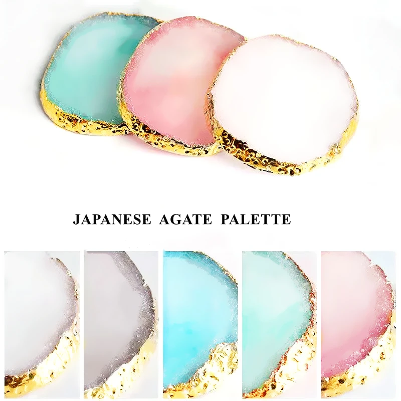 Nail Art Tools Rounded Nail Polish Gel Color Mixing Tray Washable High Quality Resin Mixing Palette