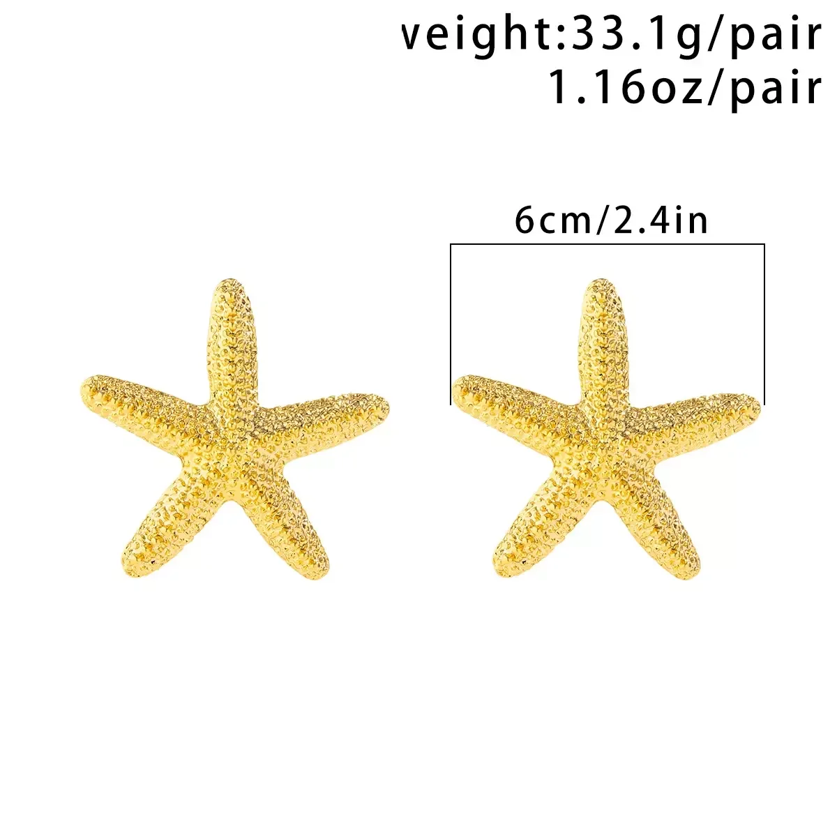 SHIXIN Fashion Exaggerated Boho Metal Big Starfish Star Pendant Choker Necklace Women Summer Punk White Chunky Chain Y2K Jewelry