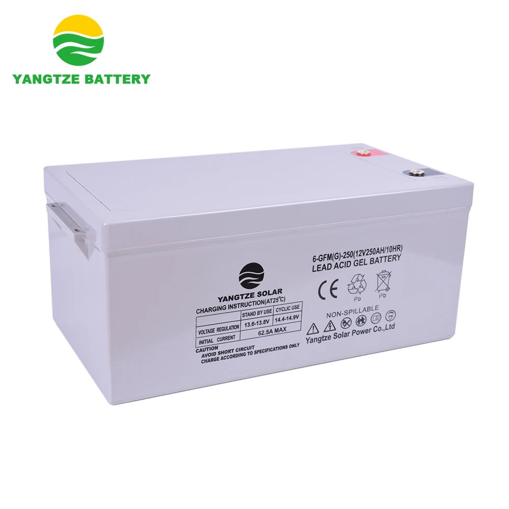 Yangtze 250ah 12v deep cycle gel  battery solar for power storage