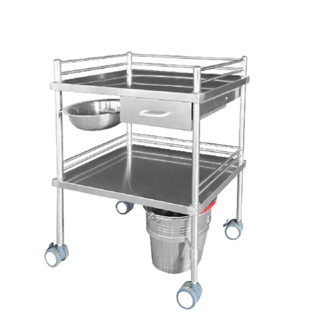 Factory Price WST1301 S.S Medical Dressing Trolley Customizable