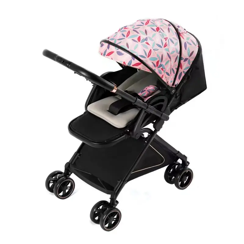 Coche Para Bebes Lightweight Stroller Baby Compact Travel Buggy One Hand Foldable Two Ways Baby Stroller With Dinner Plate