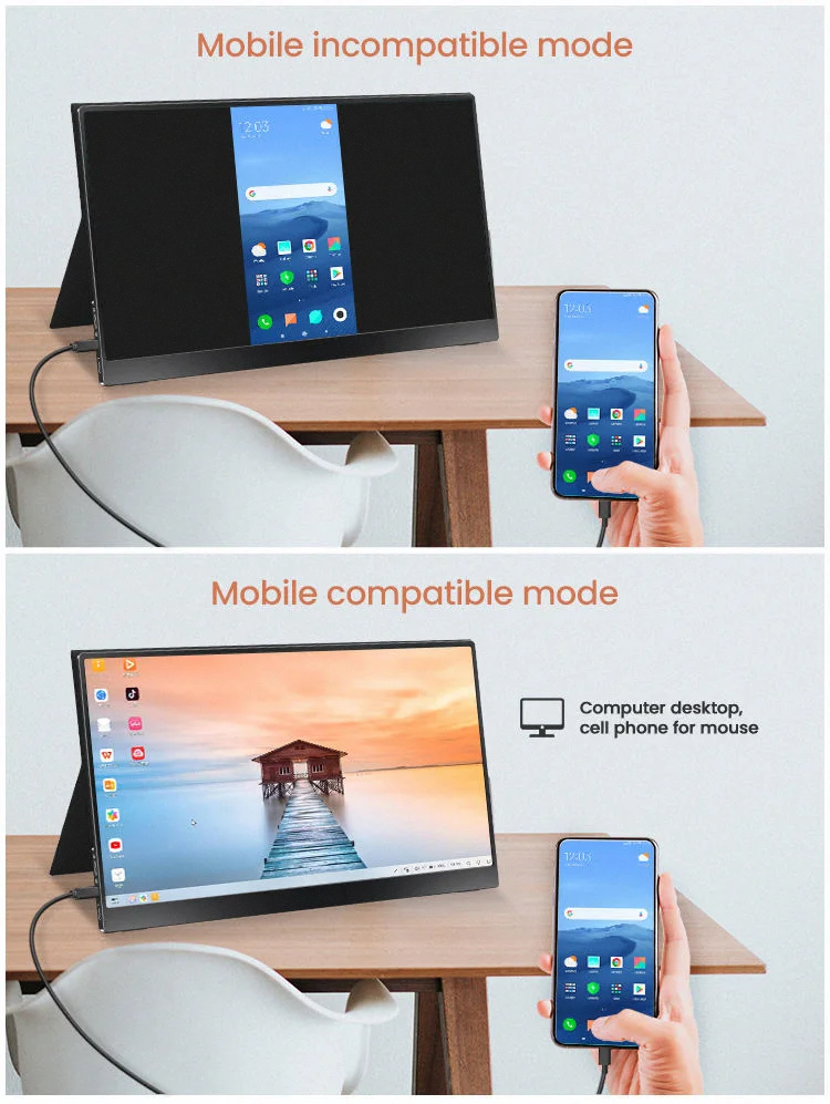 15.6 inch FHD 1080P IPS Screen Gaming Lcd Monitors Type-C Port Portable Monitor