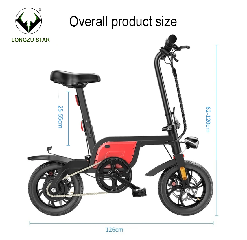 7.5A Wholesales China Manufacture High speed ebike cheap sale 350W 2 wheel electric folding bike dirt bicycle for adults