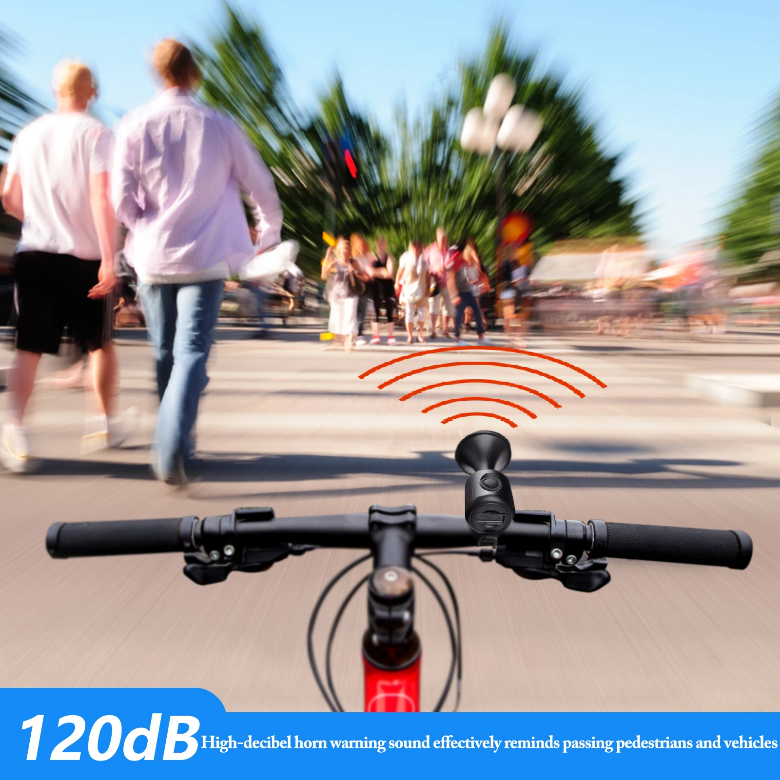China Vendor Super Bike Electric Horn Simple Install 120dB IPX4 Waterproof Loud Sound Custom Bicycle Electric Ring Bells