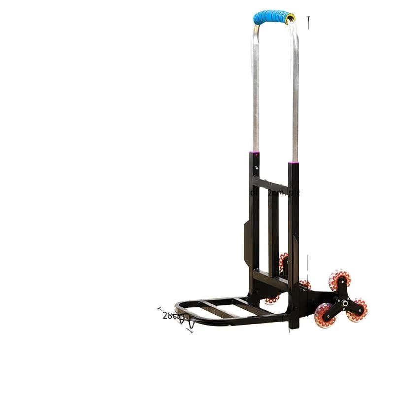150kgs Loading Stair Climbing And Folding Warehouse Hand Truck Aluminum Luggage Trolley Cart With 3 Wheel