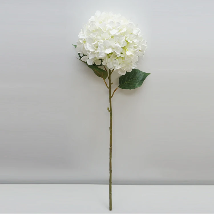 KD packaging promotion wedding large artificial white hydrangeas flower 110CM Long Stem faux Durable hydrangea flower