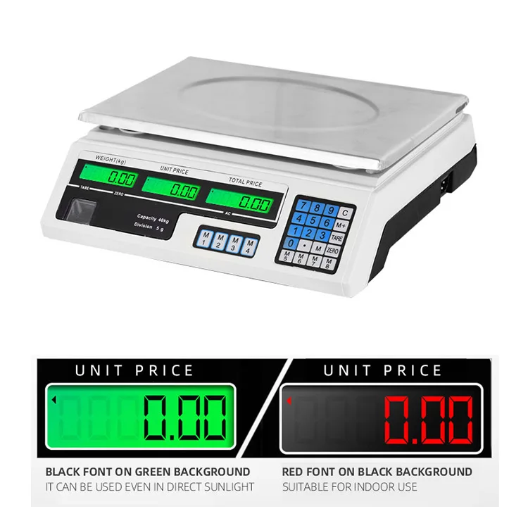 Foreign trade English electronic scale Commercial small platform scale 40kg Price scale digital