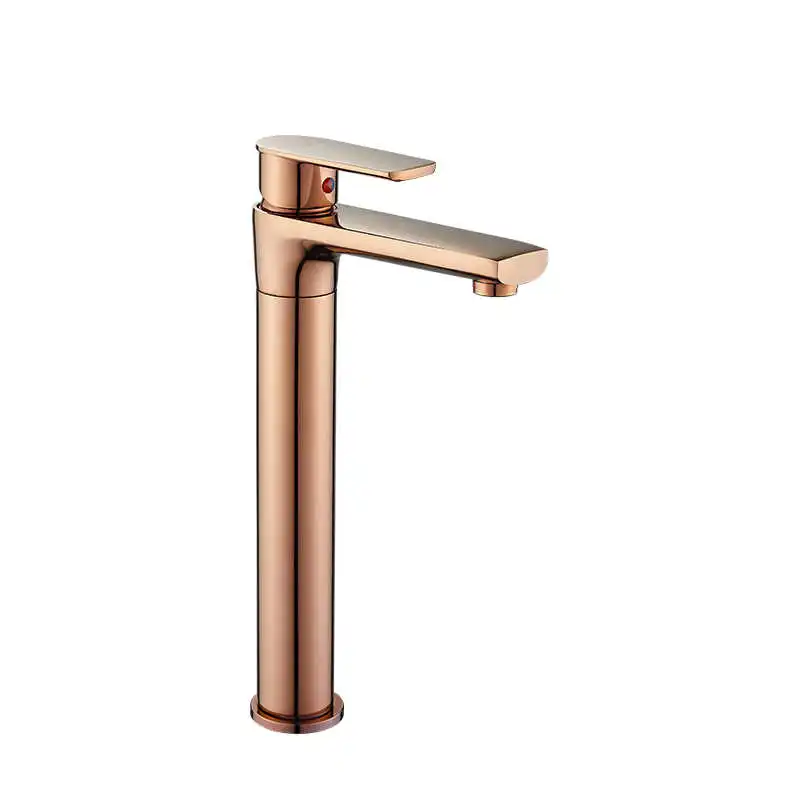 
 HUADIAO 2021, китайский поставщик, смеситель для раковины с горячей и холодной водой, латунный смеситель с одной ручкой из цинкового сплава, кран для раковины цвета розового золота  