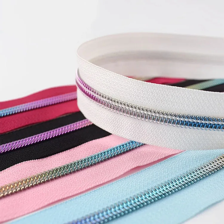 DAWEI Nylon Pouch Zipper 5# Color Teeth Zipper Clothing Design Accessories Nylon Zipper Long Chain