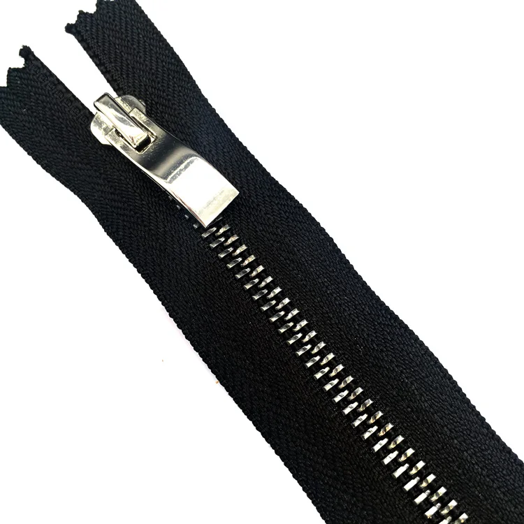 Customized 5#  No end  Nickel Free  Eco Friendly  Brass Teeth Bend Puller Metal Shoes Zipper