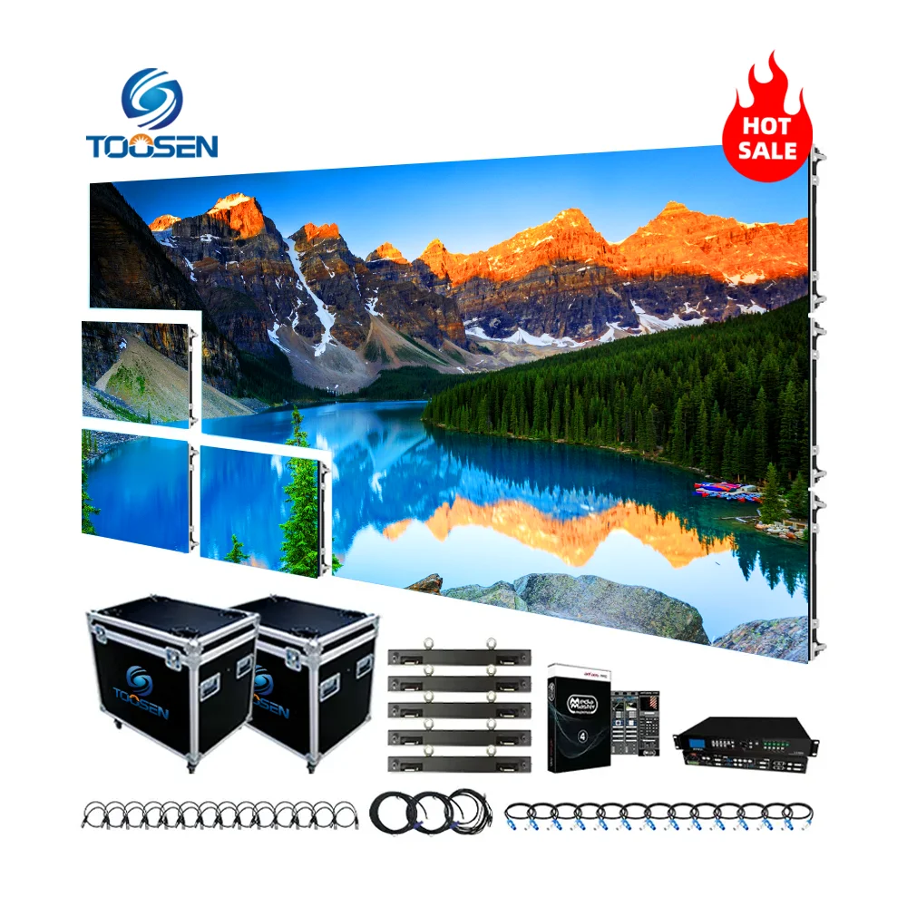 Turnkey 500x500 500x1000mm Indoor Outdoor Giant Events LED Video Wall P2.5 P2.6 P2.9 P3.9 P4.8 Stage Rental LED Screen Display
