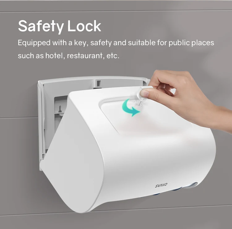 bathroom toilet No punching Large capacity Wall mounted tissue box holders Dual Roll toilet paper dispenser