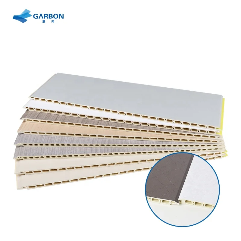 Ecological bamboo wood fiber wallboard PVC interior decoration wallboard intergrated wall panel