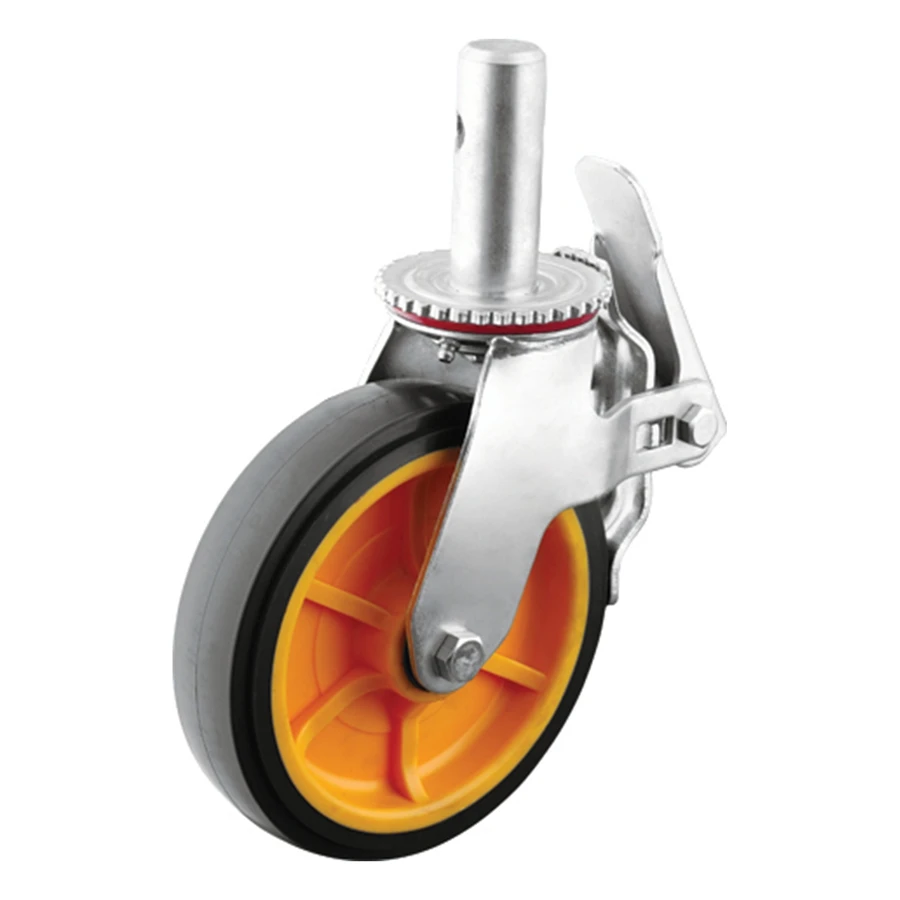 Heavy Duty PU on Iron Cast Core Scaffolding Caster