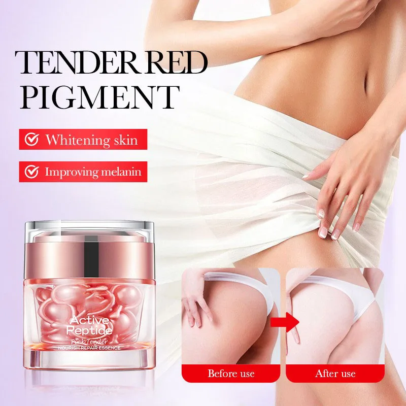 Active Peptide Whitening Sexy Pink Serum Private Part Nipple Underarm Lip Tender Areola Pink Essence Capsule