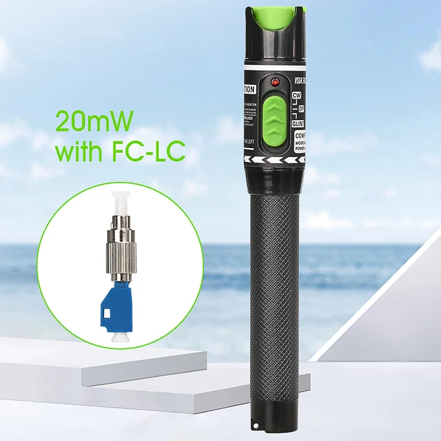 FTTH Fiber Optic Cable Tester Laser Pen 1/10/20/30/50mw Visual Fault Locator SC/FC/ST 2.5mm Interface VFL 5-50Km Range