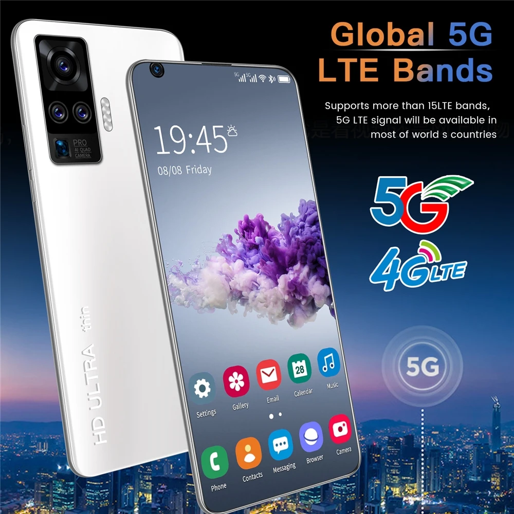 Tecno pova 2 2021 Новый X60 Pro 7 дюймов 5G 10-ядерный Android10.0 смартфонов Складная с мобильным телефоном на базе