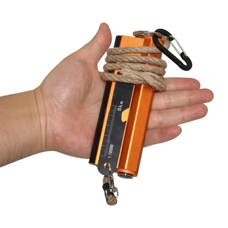 All-Weather Survival Torch Magnesium Ferro Rod Fire Starter Kit with Waterproof Capsule Tinder Wick Rope