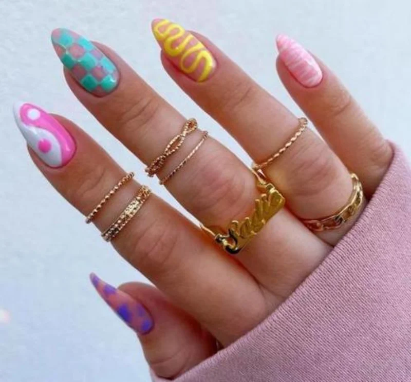 Full cover short press on nails Trend Nail art products acrylic salon custom Nails tip wholesale