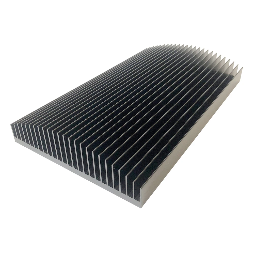 Black anodized extruded aluminum LED heatsink Amplifier heat sink 175(W)*45(H)*300(L)mm
