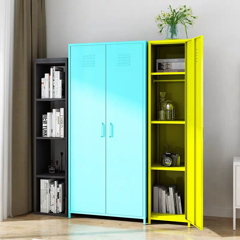 Cheap steel almirah designs with price 2 door wardrobe