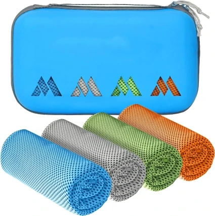 Custom Quick-drying Sport Ice Cooling Towel Silicon Case Silicone Storage Set Cold Sweat Towel